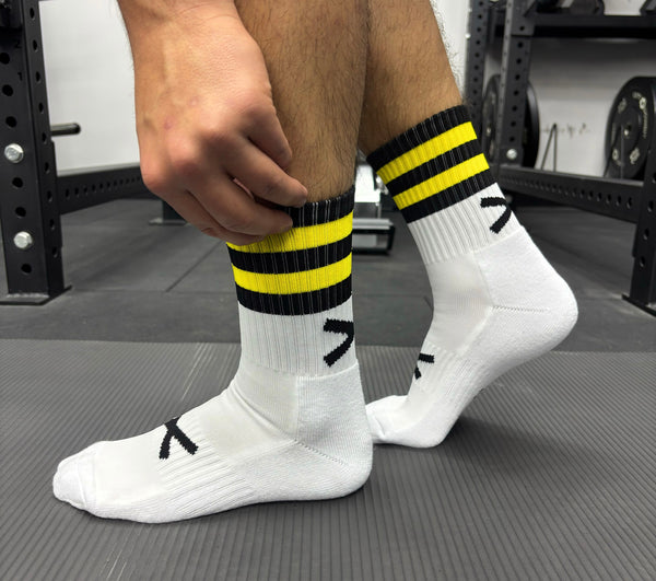 X Pro Midi Sock (Black & Amber)