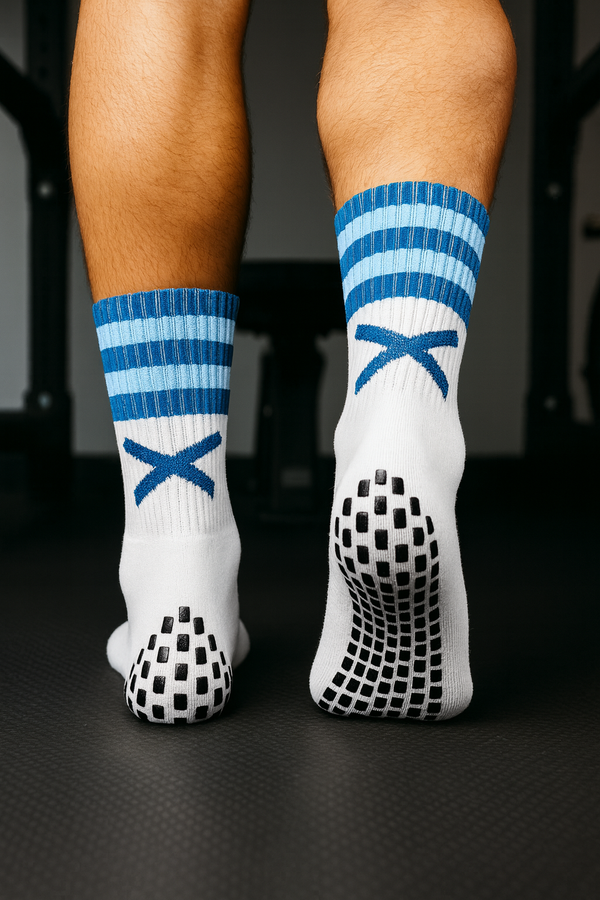 X Pro Midi Grip Sock (Navy & Blue)