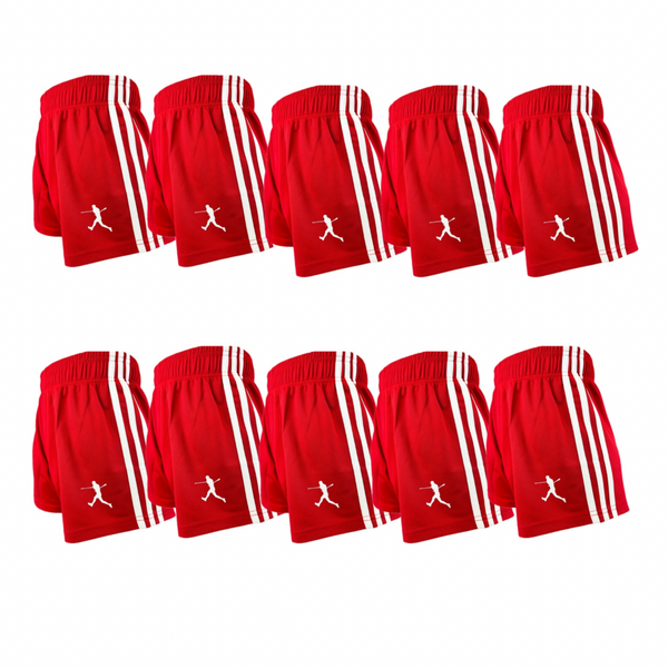 Action Shorts Bulk Offer- Red & White