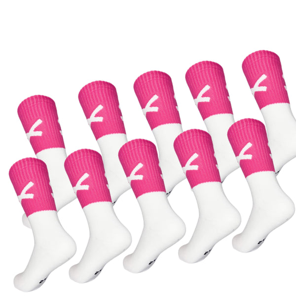 Bulk Offers Action Range X Gaelic Games Sock (Pink & White)