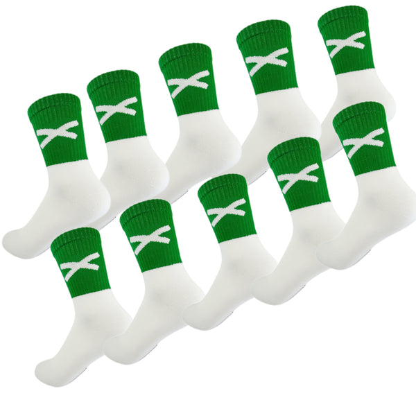 Bulk Offers Action Range X Gaelic Games Sock (Green & White)