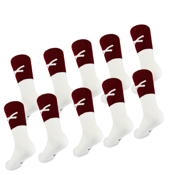 Bulk Offers Action Range X Gaelic Games Sock (Maroon & White)