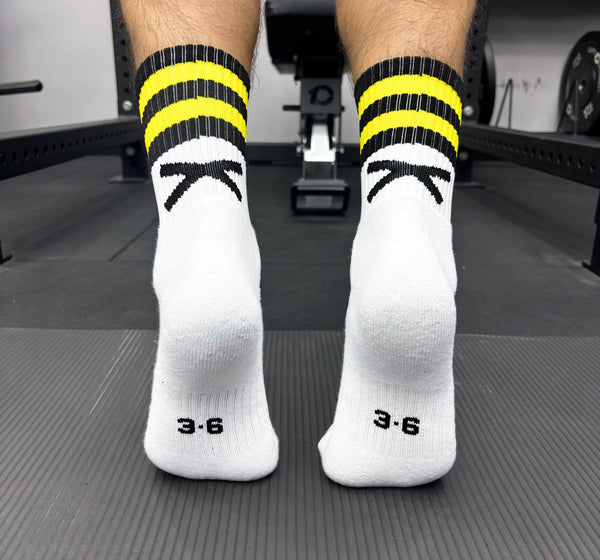 X Pro Midi Sock (Black & Amber)