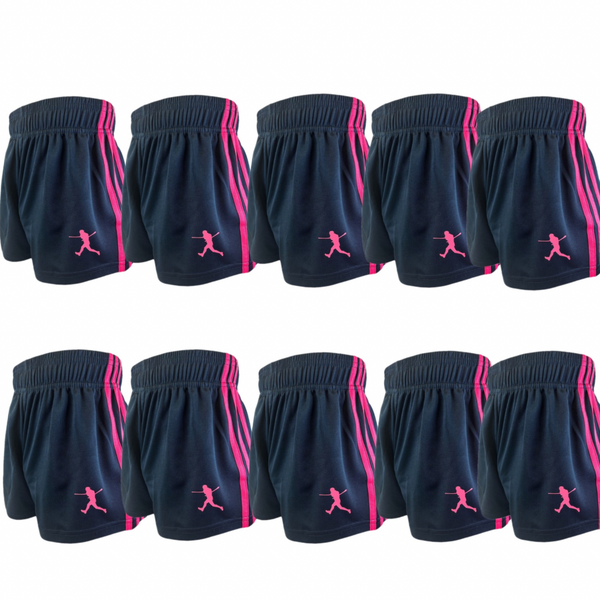 Action Shorts Bulk Offer - Navy & Pink