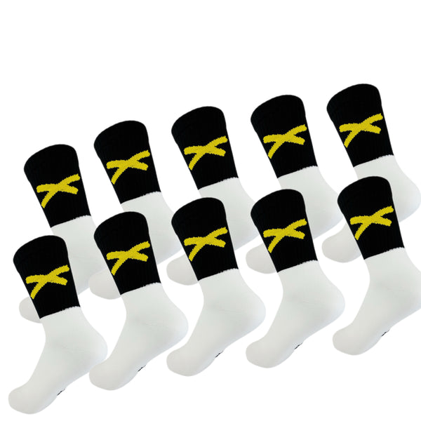 Bulk Offers Action Range X Gaelic Games Sock (Black & Amber)