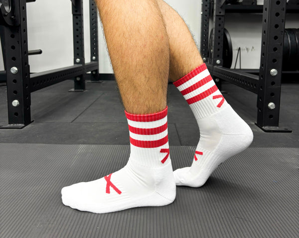 X Pro Midi Sock (Red & White)